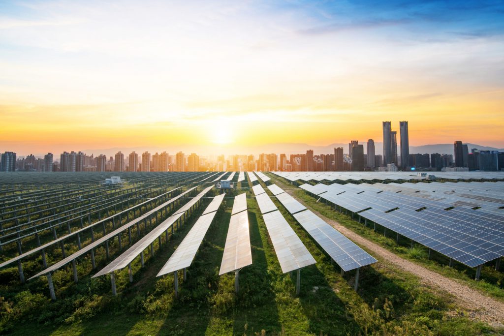 Community Solar Farm in City